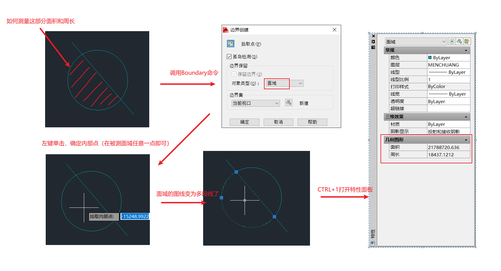 AutoCAD-Boundary-Measurement
